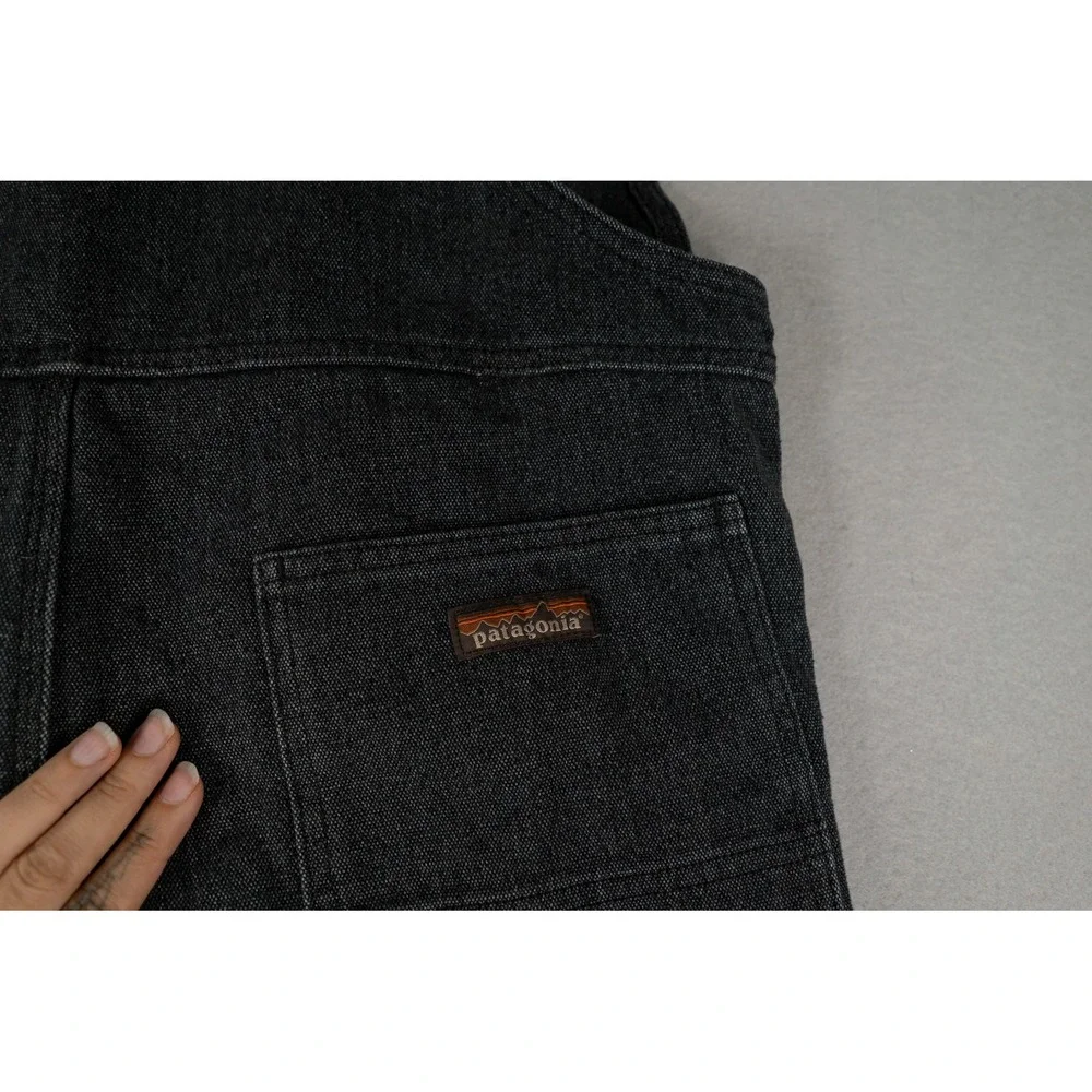 Patagonia Mens Iron Forge Hemp Canvas Double Knee Bib Overalls Charcoal Grey 31